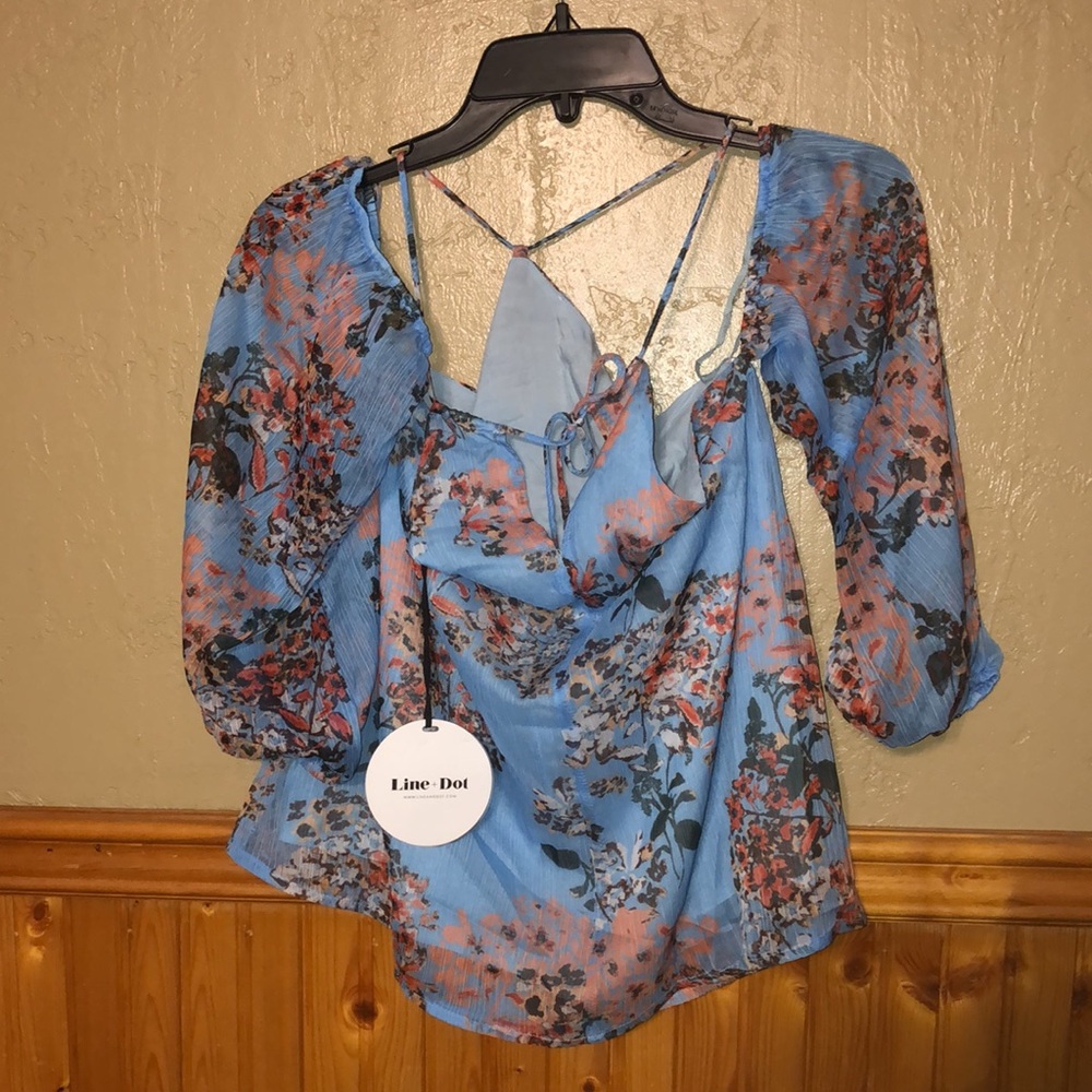 NWT line & dot blouse - Picture 3 of 3